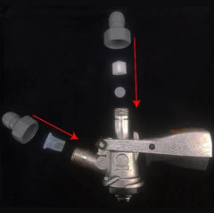 D-Type Keg Coupler S.S (includes 2 x Duotight 8mm 5/6" fittings)
