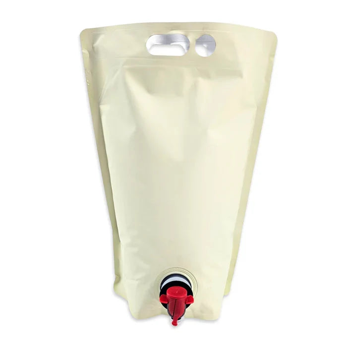 5L Blank Eggshell Stand Up Bladders with Tamper Sealed Tap