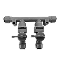 8mm (5/16) duotight x 2 Way Manifold with Check Valves & Isolation Valves