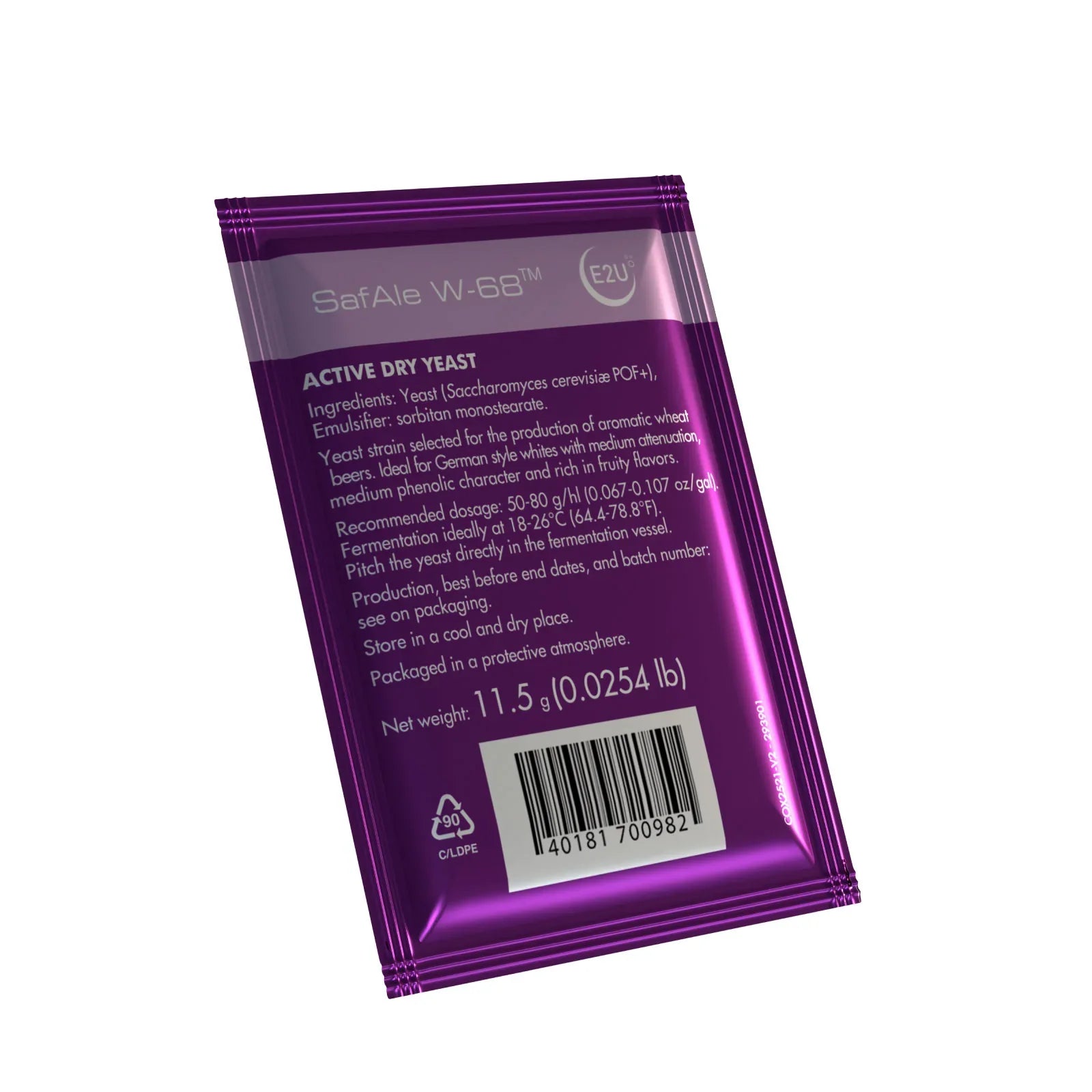 Fermentis Safale W-68 Yeast 11.5g