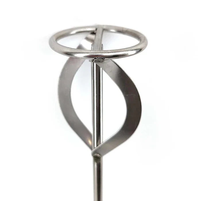 Basic Stainless Steel Drill Powered Mash Stirrer & Mixer - 1/4 Inch Hex Drive