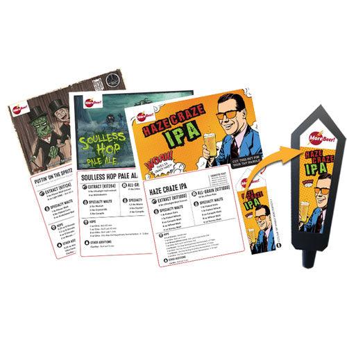 Bishop Tap Handle for Recipe Kits (Clear Lense for Paper, Blackboard Sticker, Whiteboard Sticker)