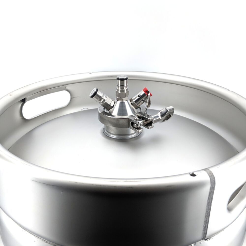 Ball Lock Tapping Head to 2 Inch Tri-Clover (Commercial Keg Adaptor)