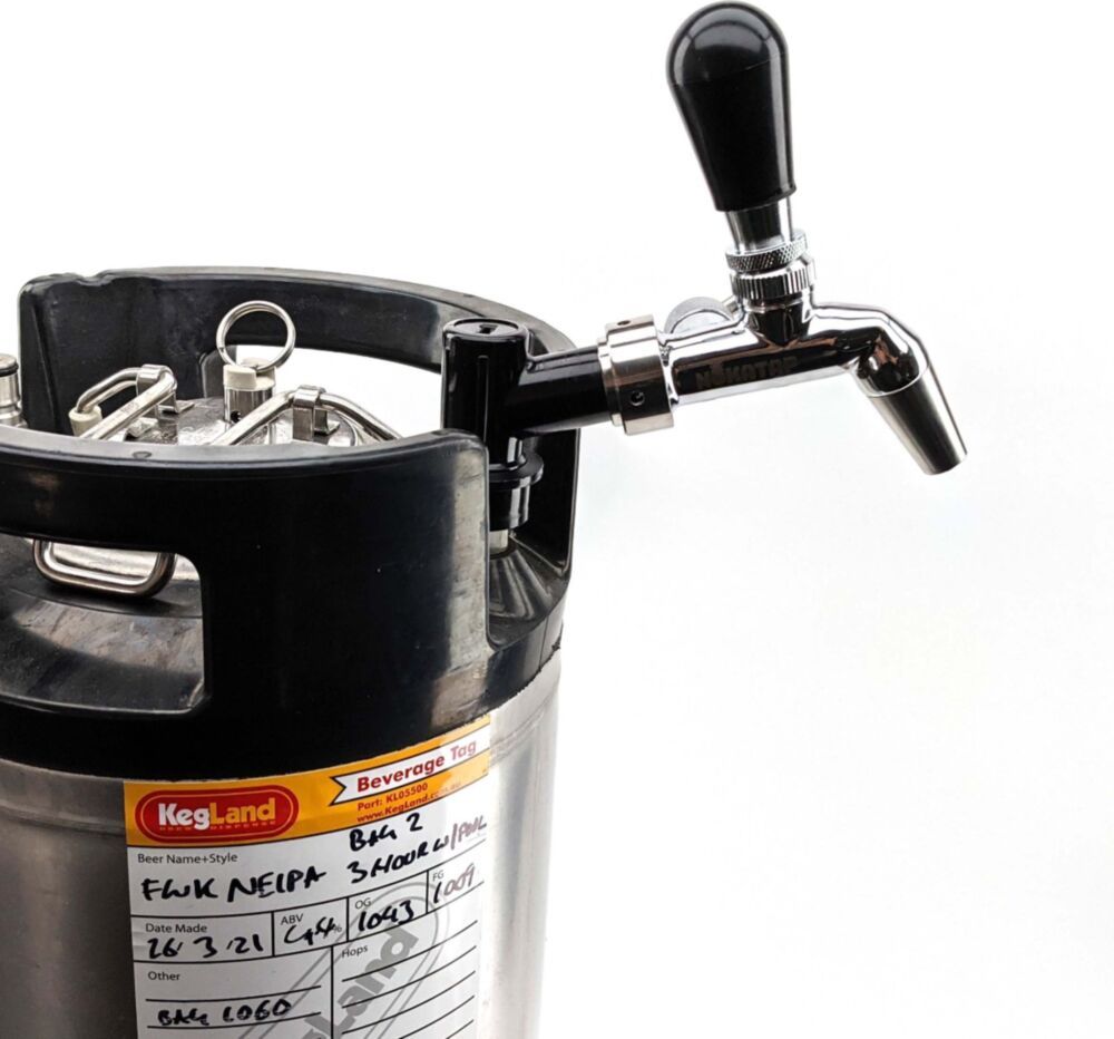 Ball Lock Disconnect (Black/Liquid) - with Integrated Tap Shank and Collar